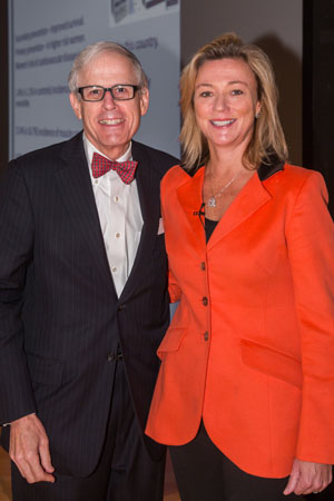 Host Dr. Barry Coller with guest speaker Dr. Holly Andersen